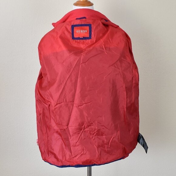GUESS Vintage Style Zip Up Windbreaker Jacket L - Picture 9 of 11